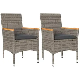 vidaXL Gartenstuhl 53 x 61 x 83 cm grau 2 St.