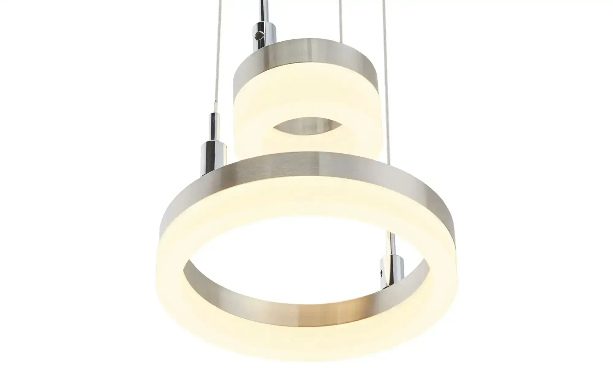 Meisterleuchten LED-Pendelleuchte  2-flammig  nickel matt   ¦ silber ¦ Maße (cm): H: 150  Ø: 18.0