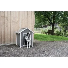 Kerbl Hundehütte Hendry 101 x 98 x 88 cm Holz/Kunststoff Grau/Weiß