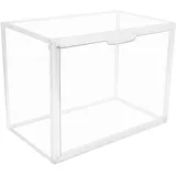 GUDEMAY Transparente, stapelbare Kunststoff-Aufbewahrungskörbe mit magnetischem Anziehungsdeckel, staubdichte Buch- und Kosmetik-Vitrinen, große Figuren, Sammlerstücke, Schuhbox, Handtasche, Hut