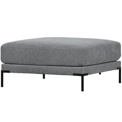 Hocker Couple aus Melange-Stoff 100 cm, Denim