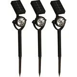 Luxform Solar-Erdspießleuchte 3 Stück LED schwarz