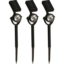 Luxform Solar-Erdspießleuchte 3 Stück LED schwarz