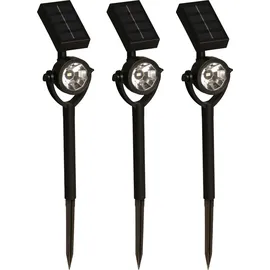 Luxform Solar-Erdspießleuchte 3 Stück LED schwarz