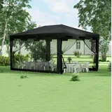 Gartenpavillon 4x3 M Mit Moskitonetz Pe Metall Okmyhome