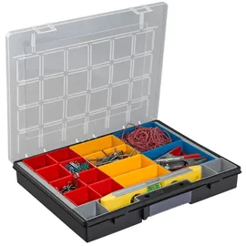Allit Sortimentskasten Kunststoff 370 x 295 x 55 mm schwarz 17 Fächer