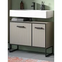 inn.furn Waschbeckenunterschrank 80 x 63 x 36 cm Beige/Schwarz