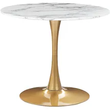 Beliani Boca Ø 90 cm weiß/gold