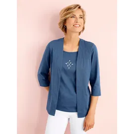 Sieh an! 2-in-1-Shirt in jeansblau | Gr.: 52