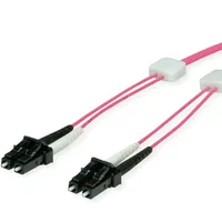 EasyLan LWL-LED-Patchkabel duplex 50/125μm OM4, LC/LC, violett, 3 m