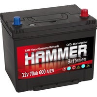 Autobatterie Hammer 12V 70Ah +Rechts Asia Starterbatterie ersetzt 72 74 75 80 Ah