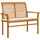 vidaXL Gartenbank Massivholz Teak 112 cm Cremeweiße Auflage