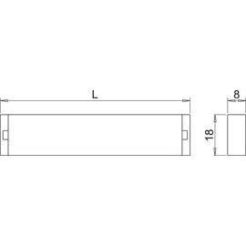 Domus Line Led Regalbeleuchtung Snunup D-motion 563mm - Lichtleiste mit seitlicher Lichtabstrahlung mit Alu Profil, Kunststoff opal - 24 V/dc