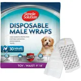 Simple Solution Einweg-Hundewindeln für männliche Hunde | männliche Wickel mit super saugfähiger, auslaufsicherer Passform | Aufregendes Urinieren, Inkontinenz oder männliche Markierung