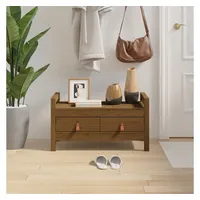 VidaXL Flurbank Honigbraun 80x40x43 cm Massivholz Kiefer
