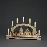 Konstsmide 3254-100 LED-Silhouette Dorf, Schneemann, Kinder Warmweiß LED Natur wählbare Energiever