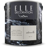 Crown ELLE DECORATION Sidewalk No. 111, 2,5 L, extra-matte Premium Wandfarbe für Innen, für Wände und Holz, hohe Deckkraft, Innenfarbe,vielseitiges Mittelgrau mit einem Hauch von Stein