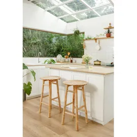 Möbel Kraft Barhocker 2er-Set ¦ braun ¦ Maße (cm): B: 40 H: 69