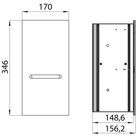 EMCO Asis 2.0 WC-Papier-Modul Unterputzmodell, Türanschlag rechts, 972427421,
