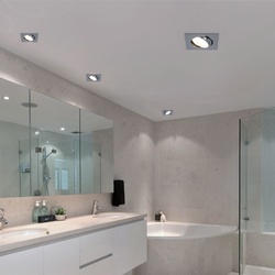 4er Set LED Einbau Decken Lampen Chrom Ess Zimmer Spot Strahler beweglich DIMMER