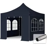 TOOLPORT Faltpavillon 3 x 3 m inkl. 4 Seitenteile schwarz 582564