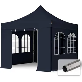 TOOLPORT Faltpavillon 3 x 3 m inkl. 4 Seitenteile schwarz 582564