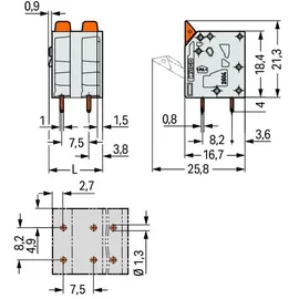 WAGO 2604-3304 Printklemme 4