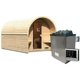 Karibu Fasshaus 3 inkl. 9 kW Ofen + int. Steuerung