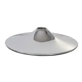 Mendler 2er-Set Fußteller Fußplatte Fuß für Barhocker Barstuhl Drehstuhl Esszimmerstuhl, chrom ~ Ø 41cm
