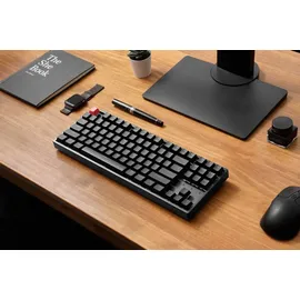 Keychron K8 Version 2 Kabellose Mechanische Tastatur, Bluetooth/USB-C, RGB, LED, QMK/VIA, Hot-swap, Programmable, PBT Keycaps, for Mac Windows, Super Red Switch