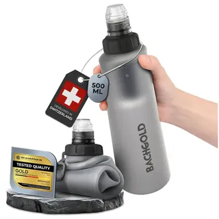 BACHGOLD Wasserfilter Outdoor Squeeze - Ultraleichter Trinkwasserfilter mit Virus-Filtration, Zubehör für Camping, Survival, Notfall, Bushcraft, Filtert Viren, Bakterien & Mikroplastik weiß