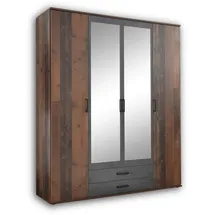 Pol-Power Drehtürenschrank Chicago 159 x 197 x 54 cm Braun