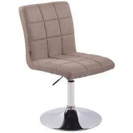 CLP Esszimmerstuhl höhenverstellbar Ricky, drehbar mit Stoffbezug, 360° Sitzfunktion, Trompetenfuß, Metallgestell in Chromoptik