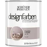 SCHÖNER WOHNEN-Farbe Wandfarbe Designfarbe  (Elegantes Puderlila, 1 l, Matt, Konservierungsmittelfrei)