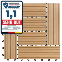 Floordirekt WPC Terrassenfliesen Classic 30 x 30 cm teak