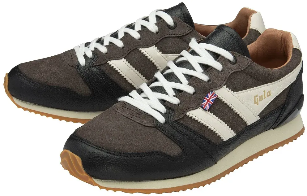 Gola Sneaker Trophy Oxford 2024 - Made in England - braun/schwarz/weiss Herren