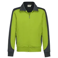 Hakro Sweatjacke Contrast Performance 477-40 kiwi