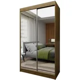masseno Schwebetürenschrank BELLINA 120 x 216 x 61 cm Braun