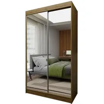 masseno Schwebetürenschrank BELLINA 120 x 216 x 61 cm Braun