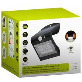 goobay Solarleuchte Kunststoff, Metall 7,9 cm mit Bewegungsmelder 1,5 W weiß
