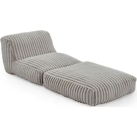 Home Affaire XXL-Sessel HOME AFFAIRE "Pia", grau, B:83cm H:80cm T:95cm, Sessel, XXL-Sessel, Loungesessel in Megacord, 2 Größen, Schlaffunktion und Pouf-Funktion