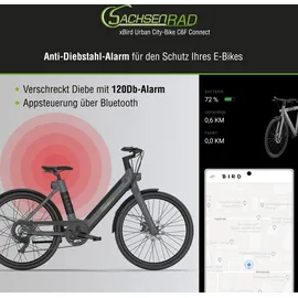 SachsenRAD xBird Urban City Bike C6F Connect Damen 26 Zoll grey