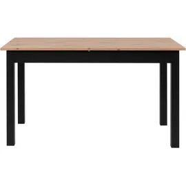 Finori Ausziehtisch Coburg 120 Artisan-Eiche und Schwarz, Eiche Artisan Holzwerkstoff, rechteckig, eckig, 70x76.5x120 cm ausziehbar, Esszimmer, Tische, Esstische, Esstische ausziehbar