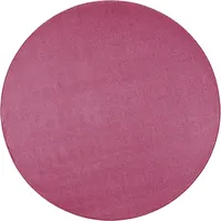 HANSE HOME Nasty Teppich Rund – Wohnzimmerteppich Flauschiger Kurzflor Unifarben für Esszimmer, Kinderzimmer, Flur, Schlafzimmer, Küche – Uni Rosa, Pink, 200cm