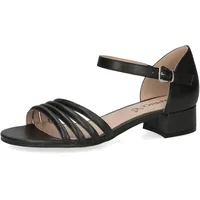 CAPRICE Sandalen mit Absatz aus Leder mit Riemen, Schwarz (Black Perlato), 37.5 EU