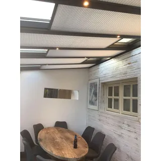 Acrylshop24 Plissees als Beschattungselemente Terrassenbeschattung inkl. Rahmen | Individuell auf Maß 1000mmx4000mm