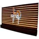 JVmoebel Wandpaneel Wasserwand LED Wände Trennwand Wasser Fall Firmen Logo Water Schwarz, Made in Europa schwarz