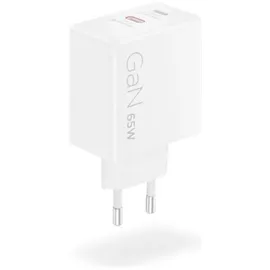 Lenovo Dual USB-C 65W GaN-Ladegerät/ Netzteil Weiß inkl. USB-C Kabel (1,5m)