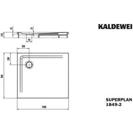 Kaldewei SUPERPLAN Rechteck-Duschwanne, 384948040001,