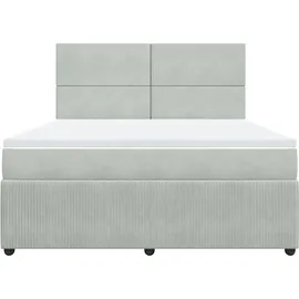vidaXL Boxspringbett 180 x 200 cm Hellgrau